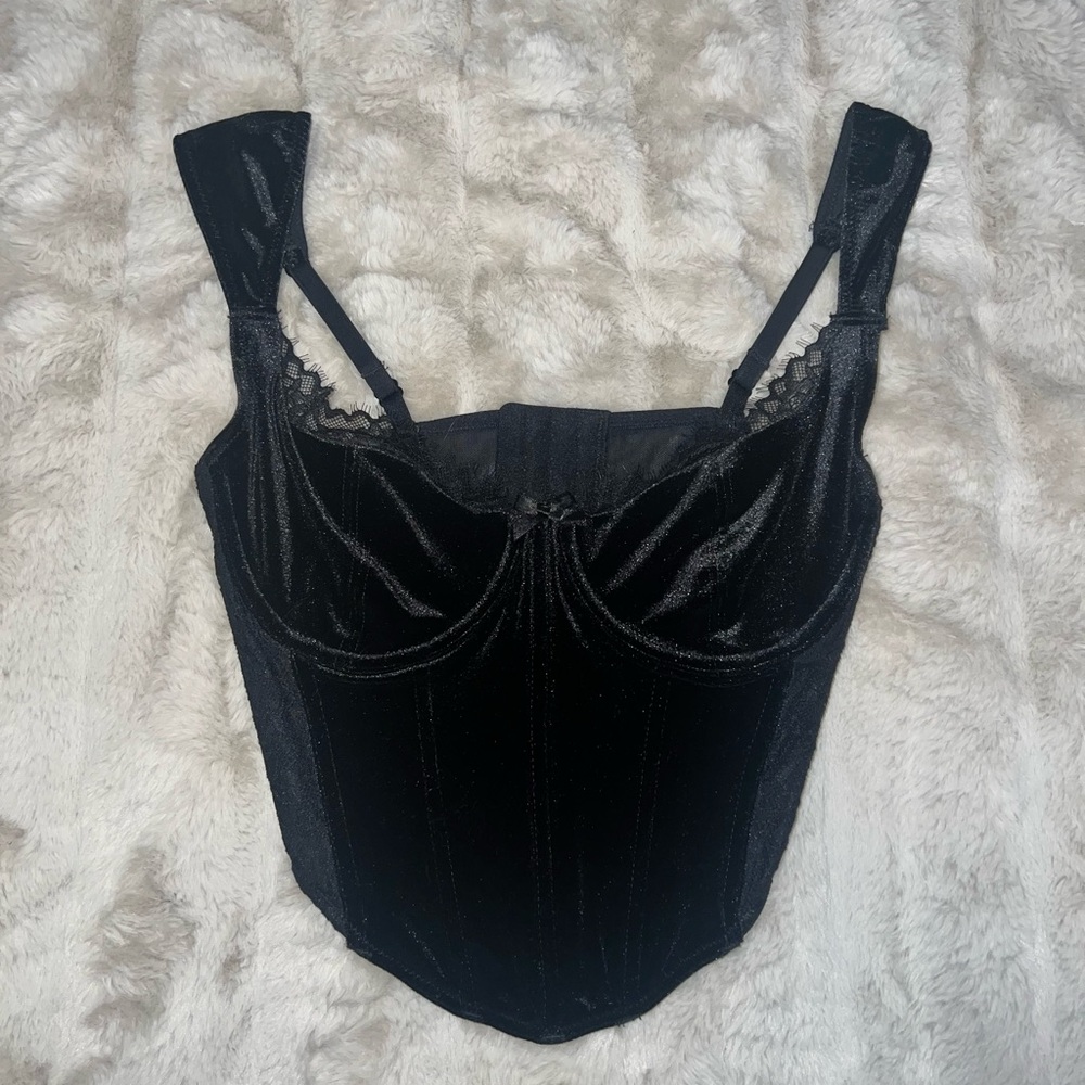 Velvet Crop Bustier